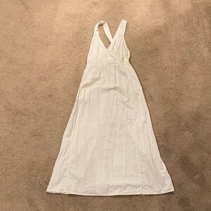 Universal Thread White Sleeveless Crossback Maxi Dress